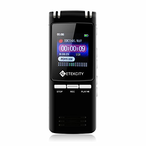 Etekcity VR-BK8 Registratore Vocale Digitale...