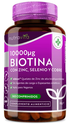 Biotina 10.000 mcg con zinco, selenio e...
