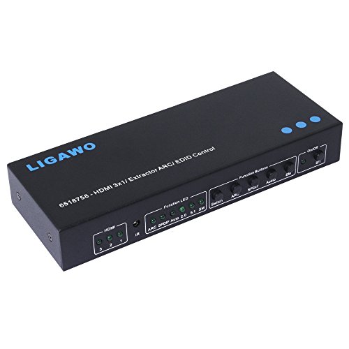 Ligawo ® 6518758 Interruttore HDMI 3x1 +...