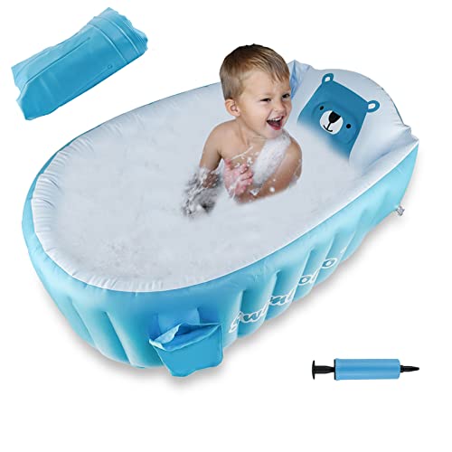Vasca da bagno gonfiabile per bambini, Aolkee Portable...