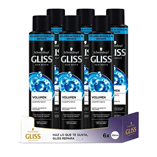 Gliss - Shampoo Secco Volume, 6 unità di...
