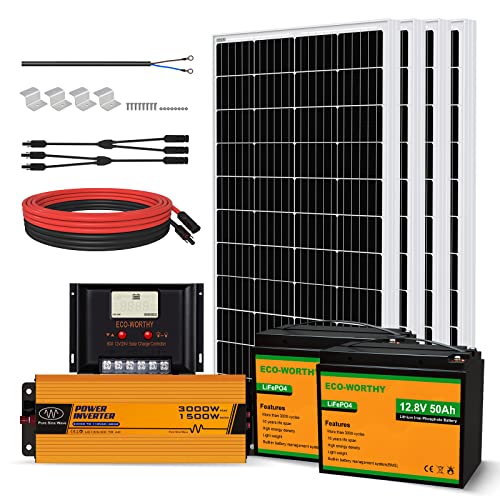Kit solare ECO-WORTHY 480W 24V 2KW-h/giorno...