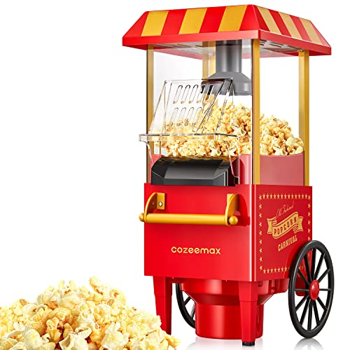Cozeemax Macchina per Popcorn, 1200W Vintage...