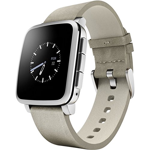 Pebble Time Steel - Smartwatch (Android,...