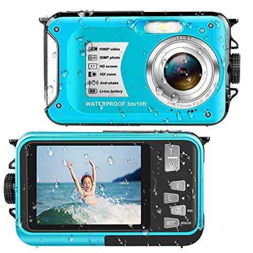 Fotocamera subacquea 10FT 1080P Full HD 30MP...