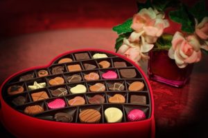 scatola di cioccolatini per San Valentino